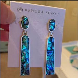 New Kendra Scott Carson gold Abalone earrings